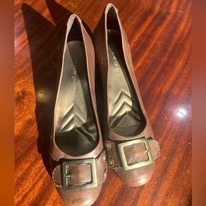 NWT Andrew Geller Leather Buckle Shoes 8.5